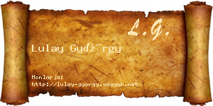 Lulay György névjegykártya